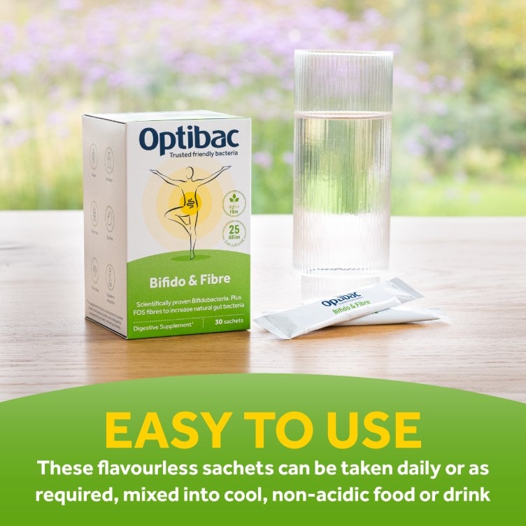 Optibac Probiotics Bifido & Fibre - easy to use probiotics