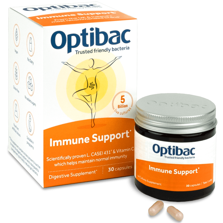 Optibac Probiotics Immune Support Probiotics With Vitamin C (30 capsules)