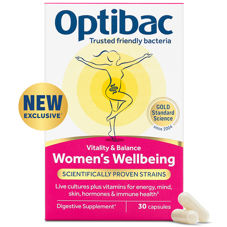 Optibac Probiotics Women's Wellbeing probiotics for gut, hormones, mind and sleep - 30 capsules - front