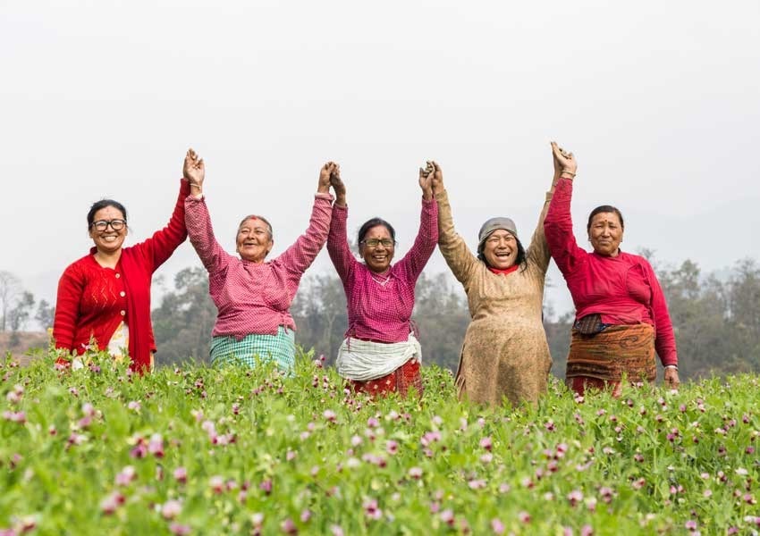 women holding hands