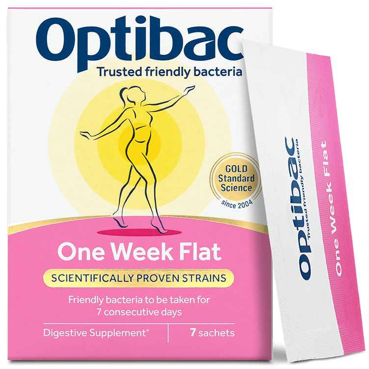 Optibac Probiotics One Week Flat | highly researched strains of probiotics suitable for bloating