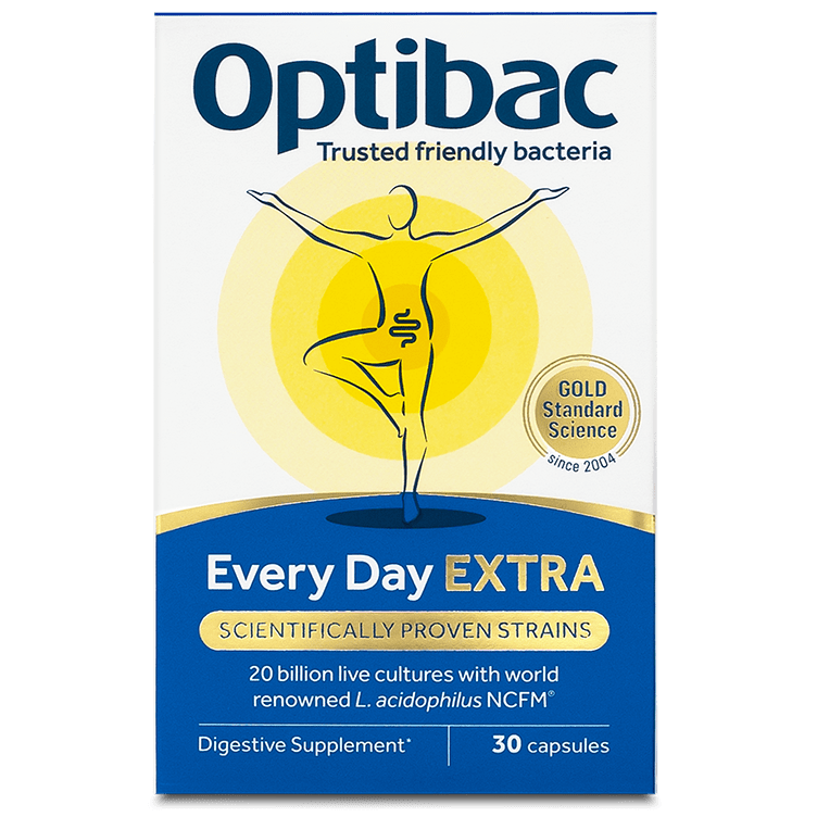 Optibac Every Day EXTRA - high strength probiotic supplement - front of pack