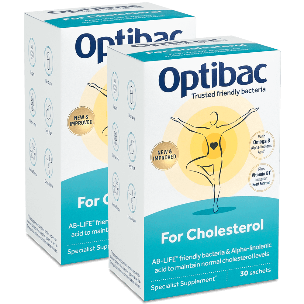 Optibac Probiotics | For Cholesterol | contents | 60 sachets