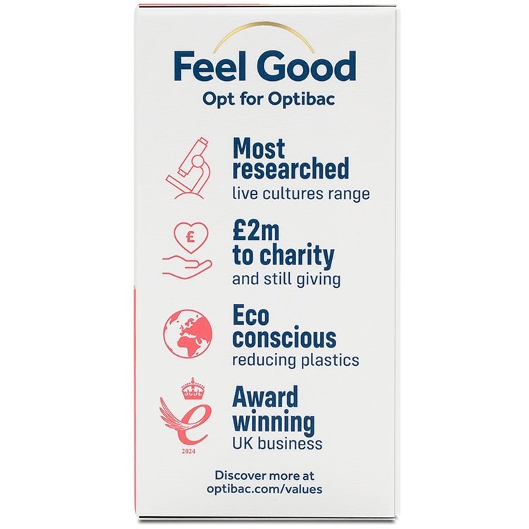 Optibac Probiotics Baby Drops - probiotic drops for babies, infants and young children from birth onwards - side of pack