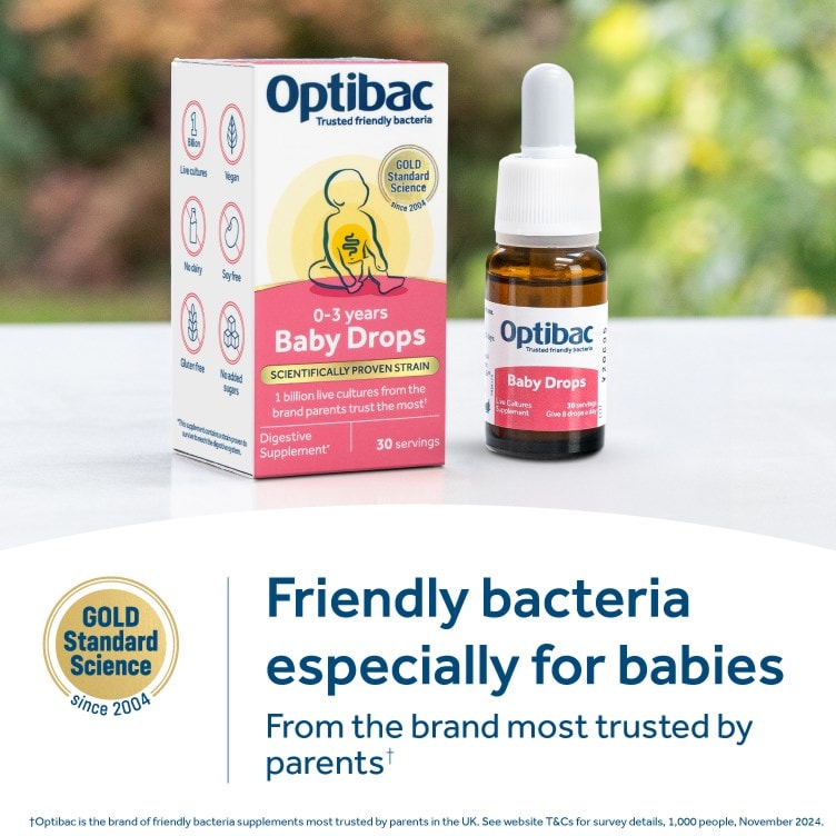 Optibac Probiotics Baby Drops - friendly bacteria especially for babies from the brand most trusted by parents - 90 servings