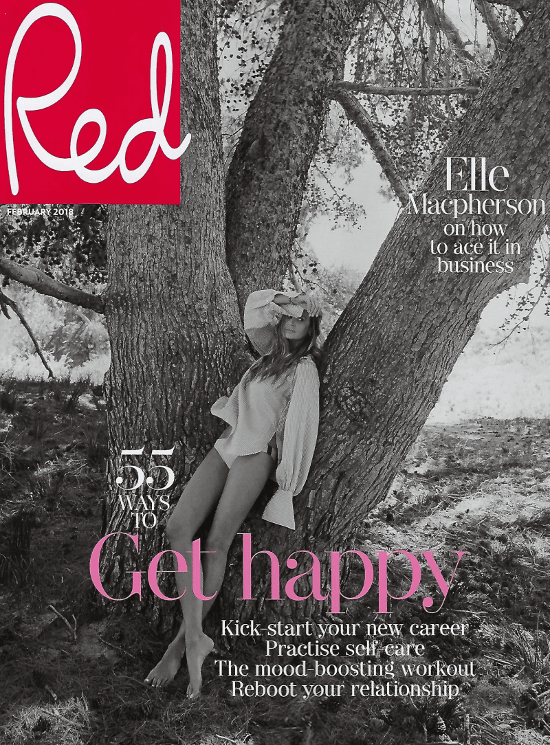 Red magazine front cover 