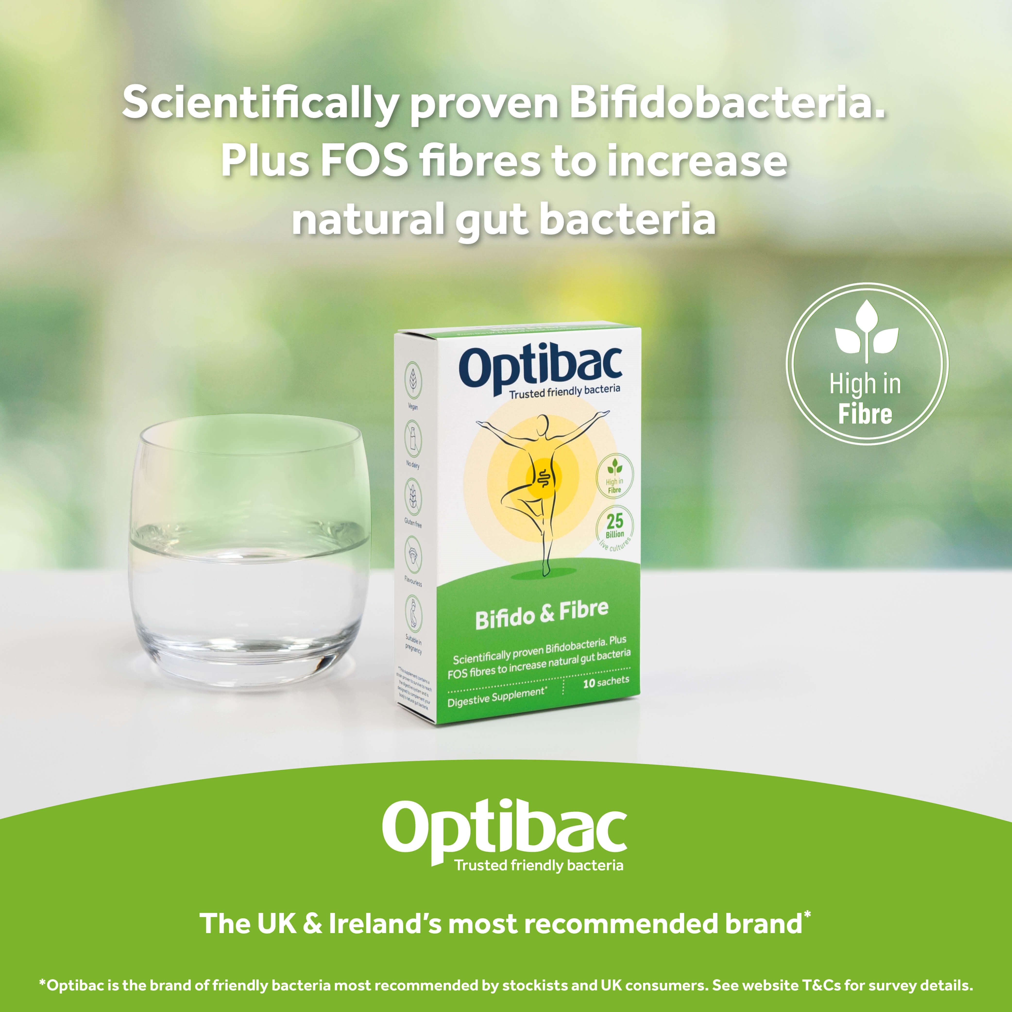 Optibac Probiotics Bifido & Fibre with FOS fibres